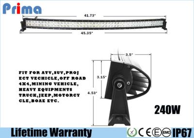 China Double Row 240W  42 Inch Curved LED Light Bar Spot / Flood / Combo Beam for sale