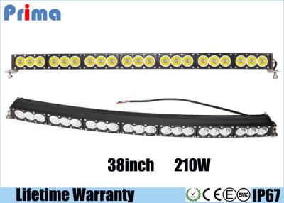 China Single Row Led Light Bar , 38 Inch Amber White 210W Jeep Light Bar for sale