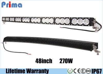 China Single Row 48 In 270W Curved LED Light Bar For Off Road Vehicle Amber White for sale