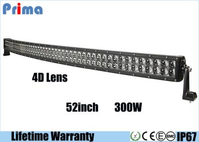 China Doppelter 52 Zoll der Reihen-4D 300W kurvte LED-Lichtstrahl für kühles Weiß 6000K SUVs zu verkaufen