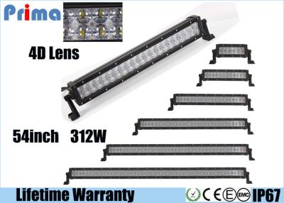 China Offroad 54 Inch Curved LED Light Bar 312 Watt Super Bright 4D Optical Lens for sale