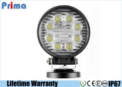 China Waterproof 24W Led Spot Work Light , Spot / Flood Car Round Led Fog Lights for sale