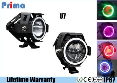 China U7 15W Angel Eye Motorcycle Driving Lights 6000k - 7000k Aluminum Alloy for sale