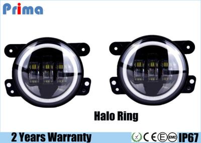 China 4 Inch 30W Cree Jeep Led Fog Lights With Angel Eye Halo Ring IP67 Waterproof for sale