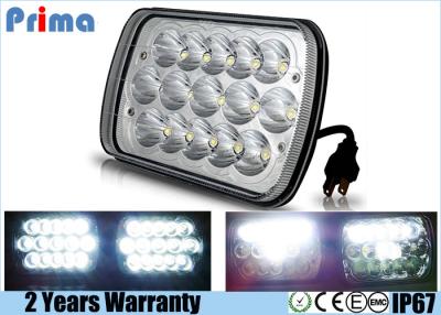 China 7 X 6 Inch LED Jeep Headlight High Low Sealed Beam H 3600 L 1600 Lumen for sale