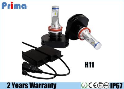 China High Output H11 H9 LED Headlight Bulb 30 Watt Power No Fan Aluminum for sale