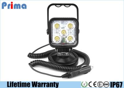 China Portable 15W LED Work Lights With Magnetic Base Cigar Lighter Spot Beam 6000K Cool White for sale