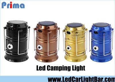 China 4W 350LM LED Camping Lights 6 X 3528 SMD Rechargeable Solar Collapsible for sale