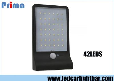 China 6.2V LED Work Lights / 42 LED White Led Solar Wall Light With Human Body Sensor for sale