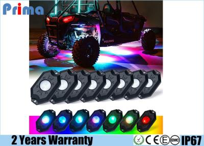 China RGB LED Rock Lights Multicolor Neon LED Light, Timing, Flashing, Music Mode for Underglow Off Road Truck SUV - 8 Pods for sale