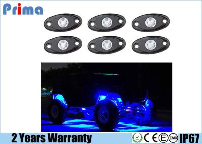 China Blue LED Rock Light Kits with 6 pods Lights for Jeep Off Road Truck Car ATV SUV Blue for sale