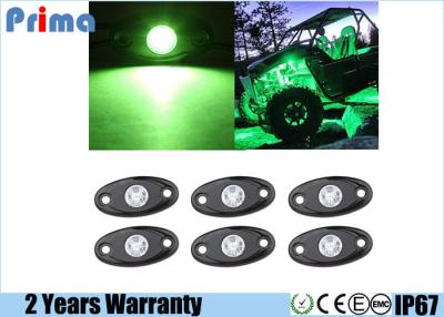 China Green LED Rock Lights 6 Pods LED Light Lamp for Interior Exterior Under Off Road Truck Jeep ATV SUV Jeep 4x4 Boat 4wd for sale