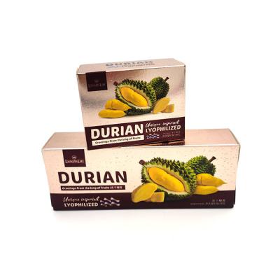 China Waterproof Custom Printed Durian Freeze Dried Gift Box Packaging Box Fruit Craft Paper Box With Easy Tear Strip for sale