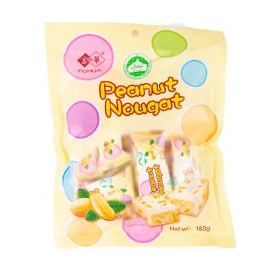 China Factory Direct Sale Natural Rectangle Shape Soft Taste Peanut Nougat Candy for sale