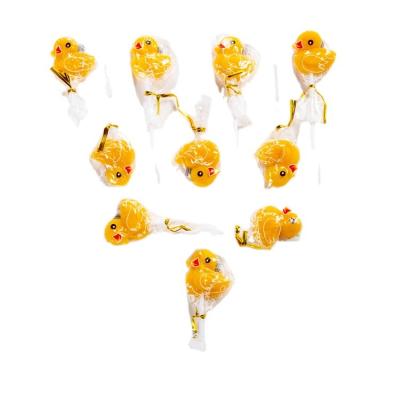 China Natural Yummy Factory Direct Soft Cartoon Shape Duck Lollipops for sale