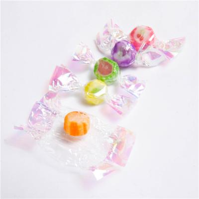 China Factory Promotion Natural Delicious Oval Shape Mini Sweet Twist Packing Mix Colorful Fruit Hard Candy With Colorful Candy Paper for sale