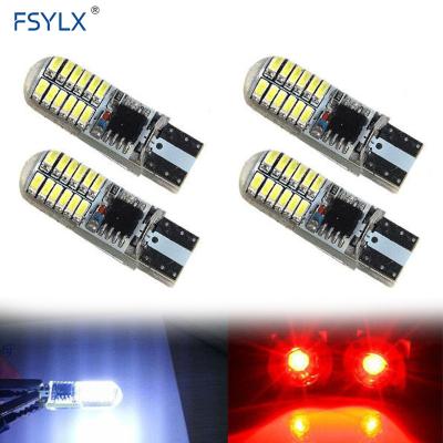 China W5W 192 168 T10 W5W 194 168 3014 24 SMD Silica Gel Strobe LED Flash Light Bulbs 12V DC Led Bulb T10 W5W White Red Blue Yellow Flash Light for sale