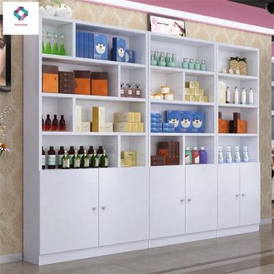 China Retail Store Perfume Display Rack Steel & Plastic & Wood Custom Essential Oil Bottles / Spray Bottle Show Nail Polish Acrylic Cosmetic Showcase for sale