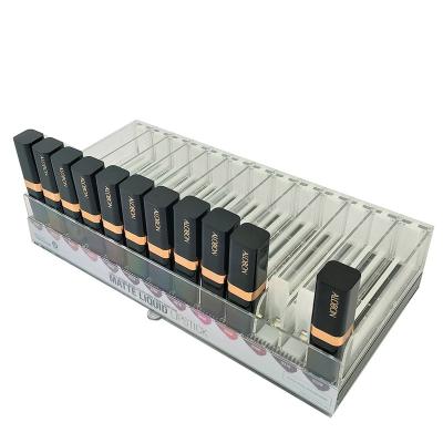 China Manufacturers Display Tray Shop Display Show Fixture For Makeup Rack Counter Display 13 Slots Lipstick Tray For Cosmetic Fixture for sale