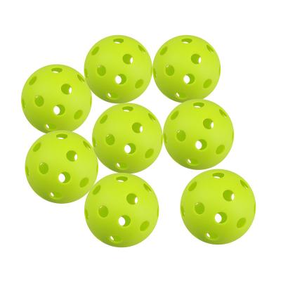 China Outdoor Indoor Game USAPA Approved Low Minimum Quantity Logo Custom Cheap 26 Hole Indoor Pickleball Ball for sale