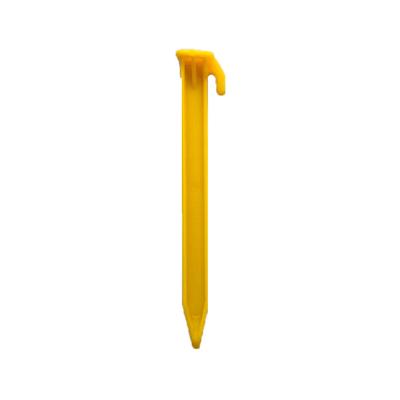 China Durable Yellow Outdoor Camping House Tents Outdoor Camping Lawn Sand Safety Plastic Pegs Stakes With An Anchor for sale