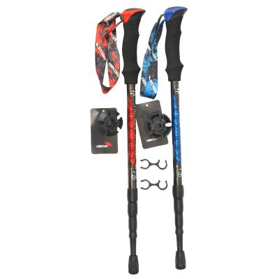 China Durable High Quality Carbon Nordic Ski Poles Foldable Crutch Trekking Poles Walking Poles Alpenstock Trekking Poles for sale