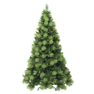 China Eco-Friendly KERVINO Pine Needles Tree Outdoor Christmas Holiday Decoration  Height Artificial Green Tree With Pine Cone for sale