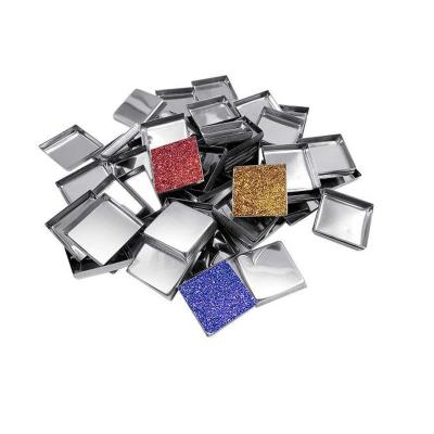 China Fill base makeup and custom eyeshadow etc square blank eye shadow cosmetic packaging. strain magnetic eyeshadow pans for sale