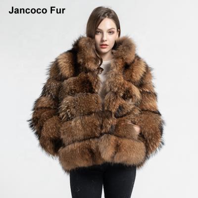 China Sustainable Newcomer Plus Szie Coat Thick Warm Winter Genuine Raccoon Fur Coat Women for sale