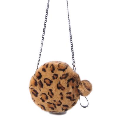 China Real Fashion Leopard Fur Bag Women Rex Rabbit Fur Bag Cute Design Fur Shoulder Bag for sale