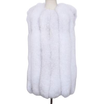 China Wholesale Hot Fox Fur Vest Woman New Arrivals Real Fox Fur Vest Breathable Natural Fur Gilet for sale