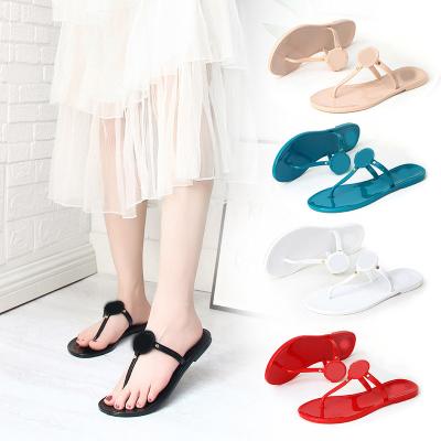 China Light weight 2022 summer explosion style fashion new product sandals around Toe Pearl One Font Large size sandals ladies sandals beautiful for sale