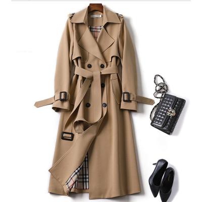 China Breathable 2022 Women Fall Coat Winter Wear Clothes Double Breasted Coat Ladies Long Sleeve Overcoat Long Jacket for sale