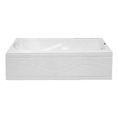 China Eco-friendly Material Modern Popular Customize Solid Exterior Tub Apron Acrylic Rectangle Drop In Bathtub for sale