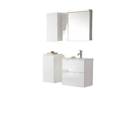 China Modern New Arrival Luxury Hotel Furniture / Modern Wall Mounted Home Bathroom Vanity Cabinet Unit With Mirror for sale