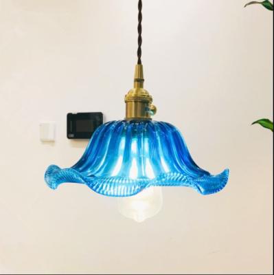 China Modern Nordic Japanese Style Dining Restaurant Retro Light Modern Glass Pendant Light for sale