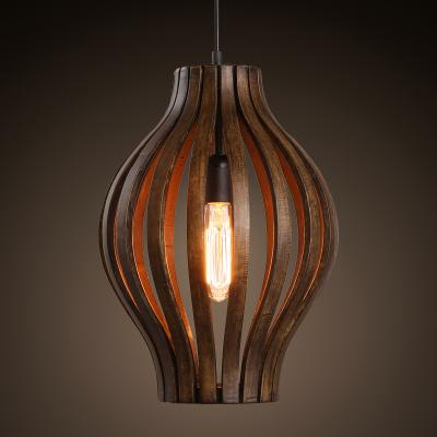 China 2020 New Style Personality Loft Lamp Modern Southeast Japanese Solid Wood Wood Vintage Pendant Light for sale