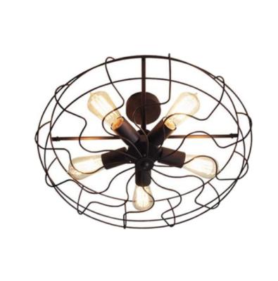 China Vintage Bar Counter Fan Ceiling Light Chandelier Fan Ceiling Fan Traditional American Personalized Light for sale