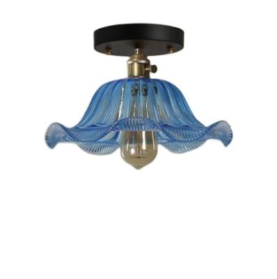 China Retro Traditional Vintage Room Lamp Dining Room Bedroom Aisle Hallway Foyer Glass Ceiling Lamp for sale