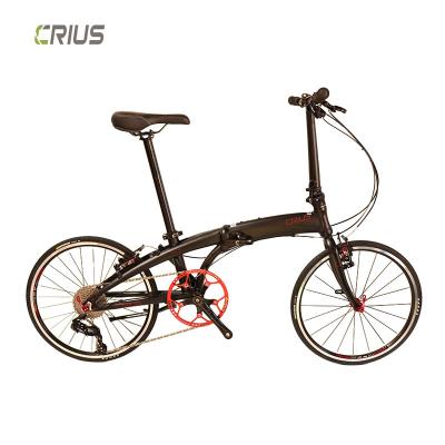 China 20 Inch Folding Bicycle with 9 Speed Gears and Portable Design Made of Alloy Material for sale