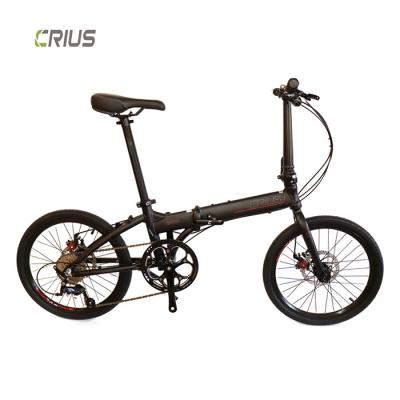 China Crius 20 Inch Master D Mini Foldable Bike 9 Speed Metallic Black Aluminum Alloy Rim for sale