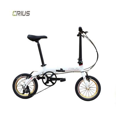 China Lichtgewicht Aluminium Frame Road Race Bike 14 Inch vouwbare mini vouwbare fiets Te koop