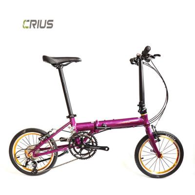 China Folding Bike Birdy 14inch Aluminum Alloy Fork Single Speed Adult Bike for sale