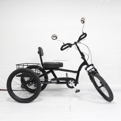 China High Carbon Steel Frame 7 Speeds Cargo Trike with 24inch Thick Aluminum Alloy Wheels for sale