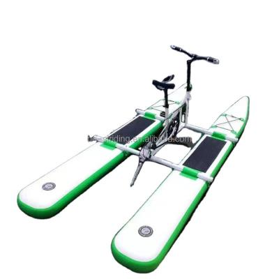 China Outdoor Water Sports Metal Water Bicycle With Inflatable Floating Propeller Bike for sale