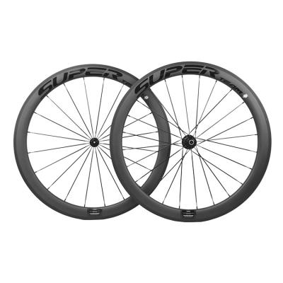 China Black Superteam Carbon Fiber Wheelset 50C-25-R13 for Rim Brake Bikes and Bicycles for sale