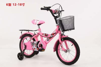 China Steel Rim 12 inch Kids Bike met trainingswielen Entry Level Bike voor kinderen 12 14 16 18 20 inch met drager Te koop