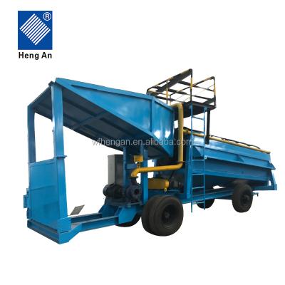 China Alluvial Movable Rotary Sand Gravel Gold Washing Gold Drum Trommel Stone Screen for sale