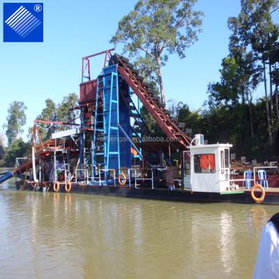 China Hot Sale Africa Gold Mining Hydraulic Chain Alluvial Gold Dredging Machinery For Sale for sale