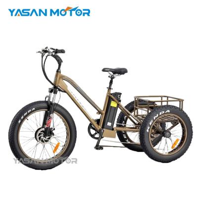 China 2018 Electric Bicycle Aluminum Alloy 3 Wheel Tricycle Fat Tire Electric Bike China for sale